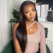 Skin Melt 5X5  Lace Straight Human Hair Lace Closure Wigs with Natural Hairline