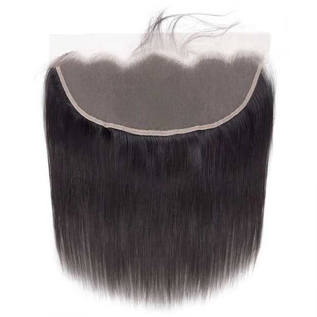 13x4 HD Transparent Lace Frontal Peruvian Straight Virgin Hair 100% Remy Human Hair Closure 10-20 Inch