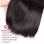 Brazilian Straight Virgin Hair 4 Bundles 10A Grade Unprocessed 100% Human Hair Weave Natural Black Color