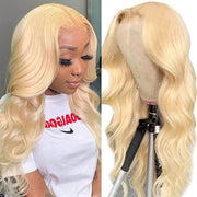 613 Honey Blonde T-Part HD Transparent 13x4x1 Lace Wig Human Hair wigs For Women 220% Density With Baby Hair