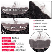Brazilian Water Wave Hair 3 Bundles With 13X4 Lace Frontal 100% Virgin Human Hair Weave