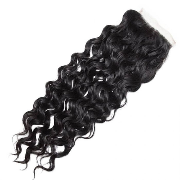Brazilian Hair 4x4 HD Lace Closure Water Wave 100% Virgin Remy Hair 10-20 Inch